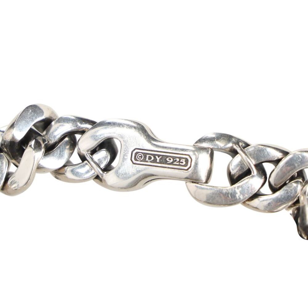 David Yurman Curb Chain Necklace with Black Diamonds in Silver Metal - Picture 4 of 5